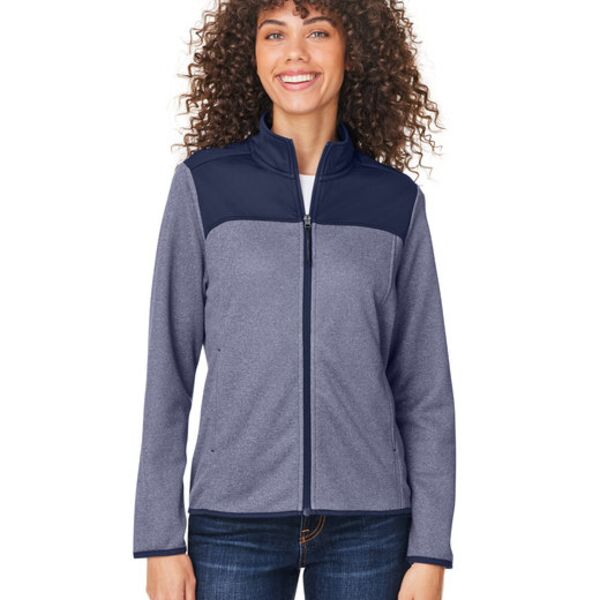 Ladies' Venture Heathered Stripe Hybrid Jacket Thumbnail