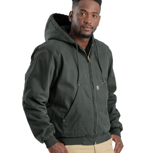 Men's Tall Highland Washed Cotton Duck Hooded Jacket Thumbnail
